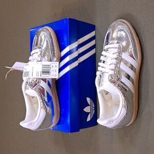 Adidas Samba OG Sneaker - Color: Silver/White - Size: Women 5.5